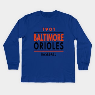 Baltimore Orioles Baseball 1901 Classic Kids Long Sleeve T-Shirt